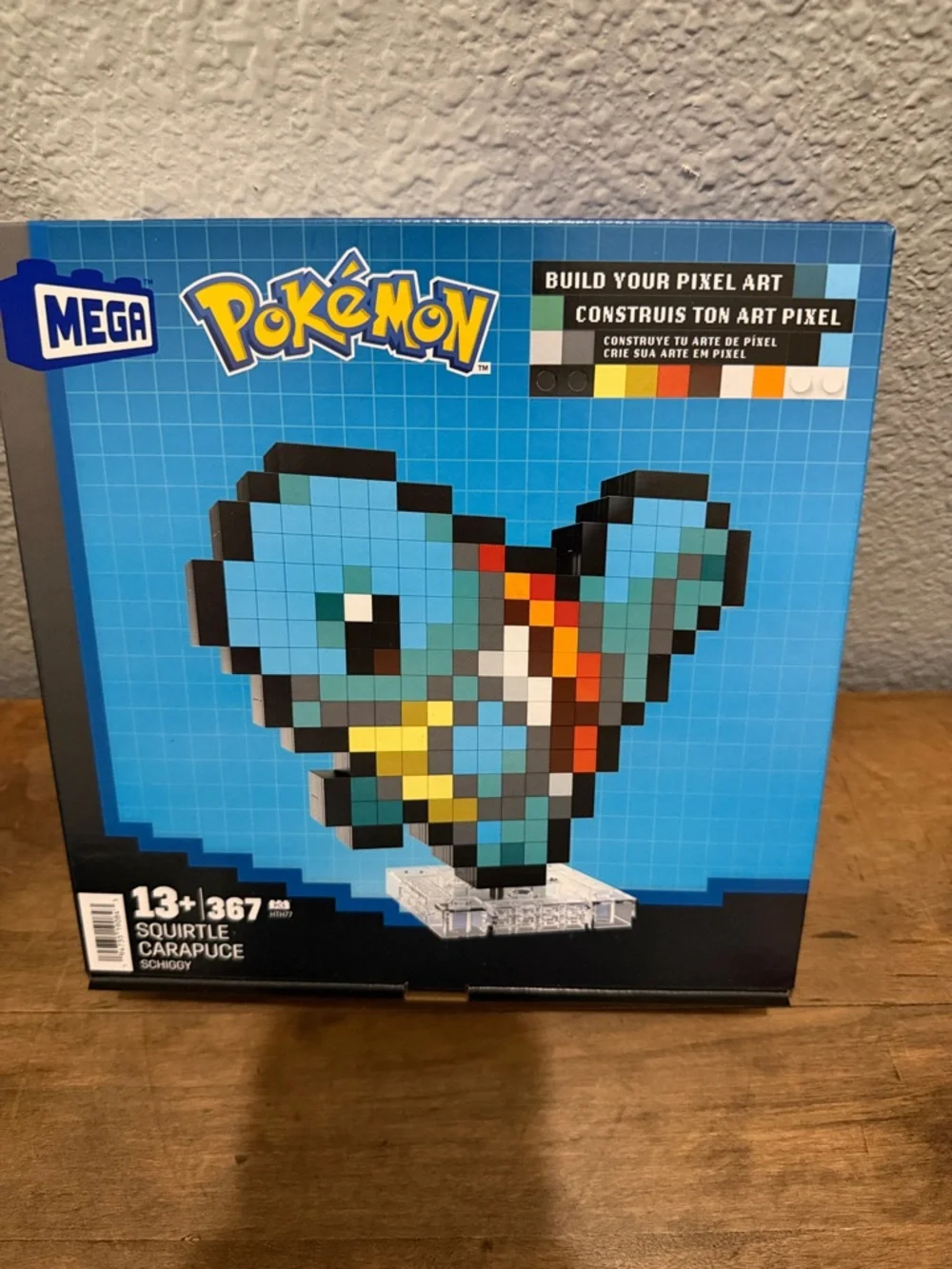 Pokemon Mega Pixel Squirtle Building Set - Blue, Black, Yellow, Red, White